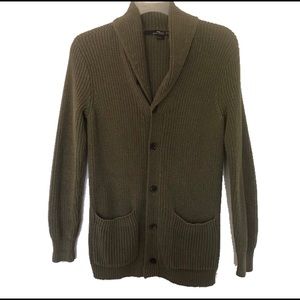 RXL Ralph Lauren olive chunky cardigan sweater